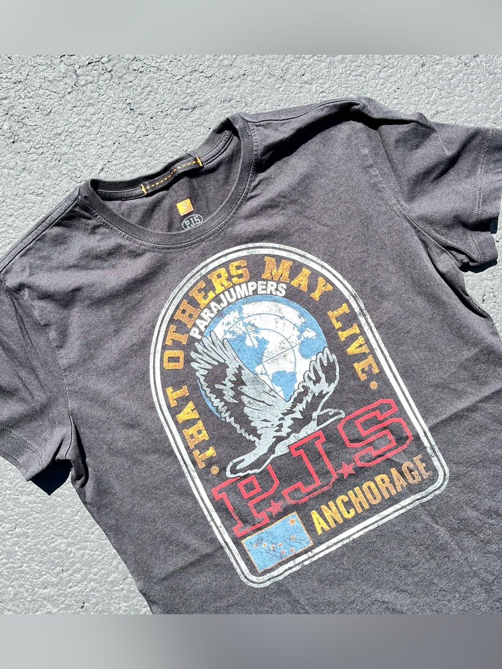 Parajumpers P.J.S Women’s Anchorage distressed Eagle graphic t-shirt Size Small